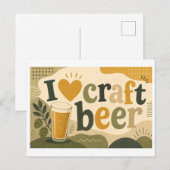 "クラフトビール大好き" ポストカード (正面/裏面)