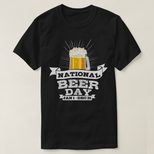 クラフトビール好きおもしろい向け全国ビアデイビール Tシャツ (デザイン正面)