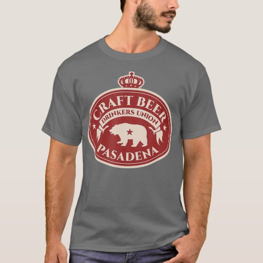 クラフトビール愛好家シャツ – Pasadena California Tシャツ (正面)
