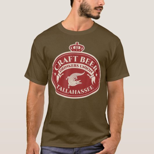 クラフトビール愛好家ラベル – Tallahassee Florida Tシャツ (正面)