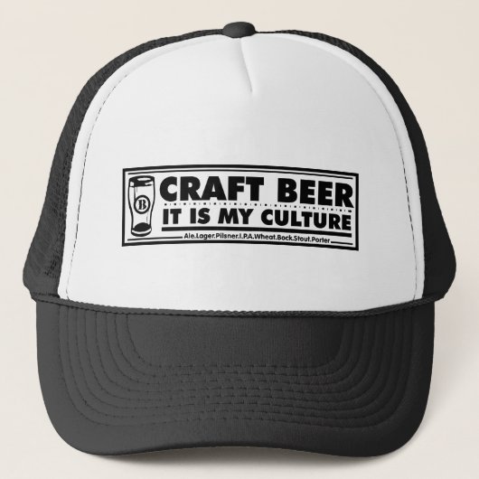 クラフトビール私の文化 – 長方形 キャップ (正面)
