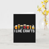 クラフトビール醸造用ホップのギフトがおもしろい好き カード (黄色い花)