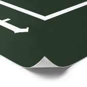 クラフトビール – グローラーグリーン&ホワイトオーバルデザイン ポスター (角)