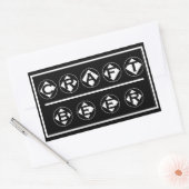 クラフトビール – ダイヤモンドサークル 長方形シール (封筒)