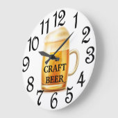 クラフトビール ラージ壁時計 (傾斜)