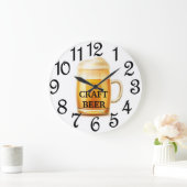 クラフトビール ラージ壁時計 (ホーム)