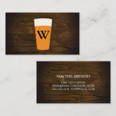クラフトビール |木目 名刺 (正面/裏面)