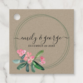 クラフトピンクキストサンザクティ開花リース結婚ズ フェイバータグ