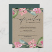 クラフトピンクキリストとげの開花結婚の情報 エンクロージャーカード (正面/裏面)