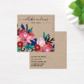 クラフトピンクフローラカード筆記用イヤリング表示カード (デスク)