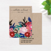 クラフトピンクフローラカード筆記用イヤリング表示カード (デスク)