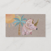 クラフトピンク恐竜のベビー エンクロージャーカード (裏面)