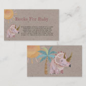 クラフトピンク恐竜のベビー エンクロージャーカード (正面/裏面)