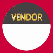 クラフトフェアまたはイベントの仕入先名タグ ラウンドシール