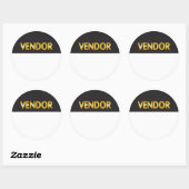 クラフトフェアまたはイベントの仕入先名タグ ラウンドシール (シート)