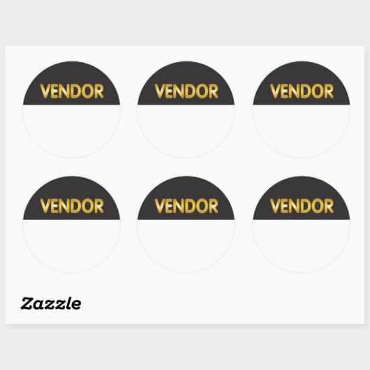 クラフトフェアまたはイベントの仕入先名タグ ラウンドシール (シート)