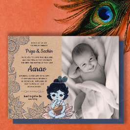 クラフトフェイクナムカランベビー命名式 招待状