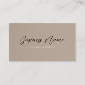 クラフトフェイクミニマルQRコードソーシャルメディア 名刺 (正面)