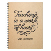 クラフトフェイク先生の高さ ノートブック (正面)