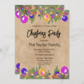 クラフトフェスティバルクリスマスリースディナーパーティー 招待状 (正面/裏面)