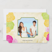 クラフトフォトランヌカルスバラモダンタイポグラフィ 招待状 (裏面)