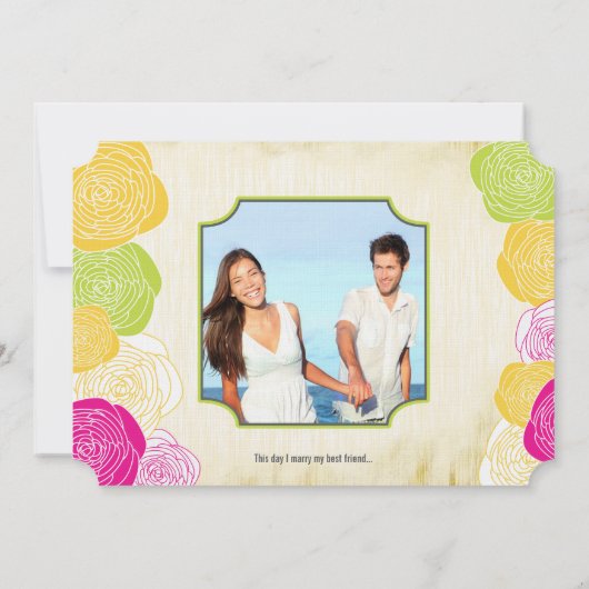 クラフトフォトランヌカルスバラモダンタイポグラフィ 招待状 (裏面)