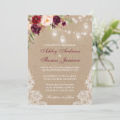 クラフトフローラブルガンディレースライトウェディングアグッズ (スタンド正面)