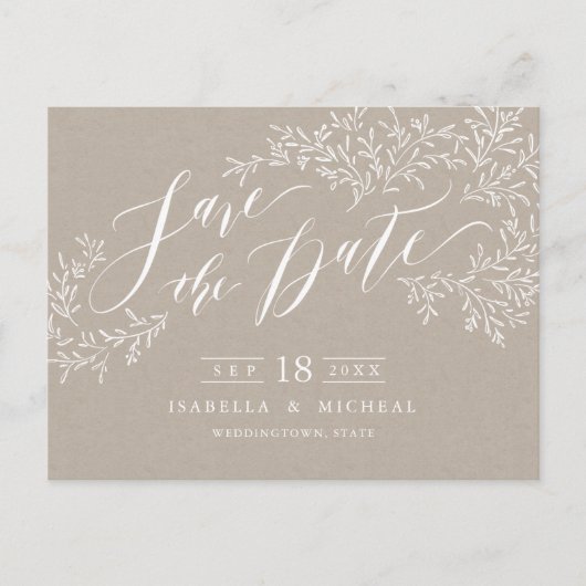 クラフトフローラ書は日付を保存 案内ポストカード (正面)