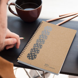 クラフトブラウンピックルボールパーソナルウィークリー プランナー手帳