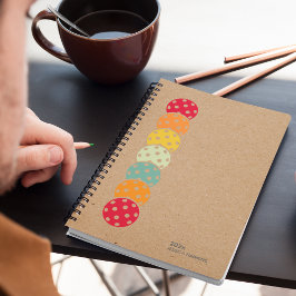 クラフトブラウンピックルボールパーソナルウィークリー プランナー手帳