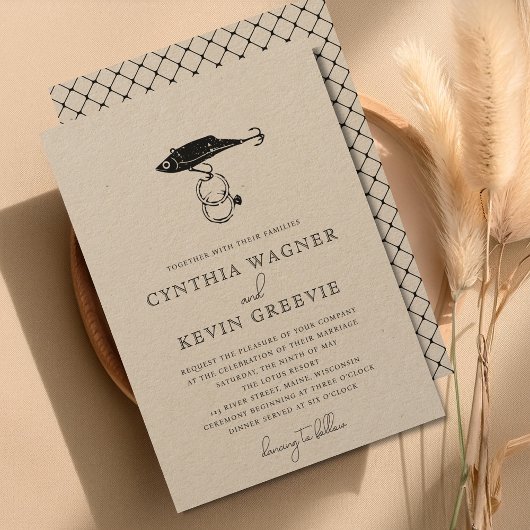 クラフトブラウン素朴魚釣りルアーリングや輪ブラック 招待状