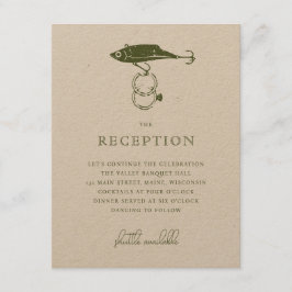 クラフトブラウン素朴魚釣りルアーリングや輪モスグリーン エンクロージャーカード