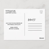 クラフトブラシスクリプトトラックカップルフォトホリデーズ ポストカード (裏面)