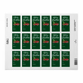 クラフトブラシスクリプトヴィンテージトラッククリスマスギフト ラベル (フルシート)