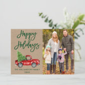 クラフトブラシスクリプト休日ヴィンテージトラックフォト シーズンカード (スタンド正面)