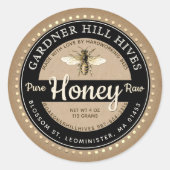 クラフトブラックハニージャーヴィンテージビー作り愛 ラウンドシール (正面)