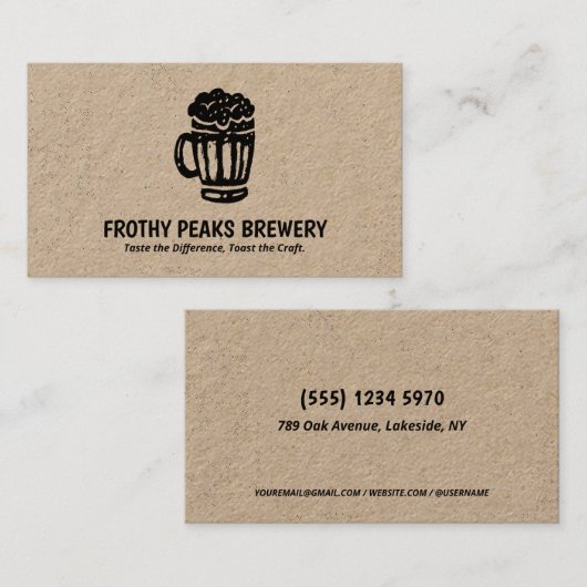 🍻🌾クラフトブルワリー 名刺 (正面/裏面)