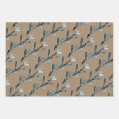 クラフトブルー素朴スプルチェジュニパーシーブズベリー ラッピングペーパーシート (正面)