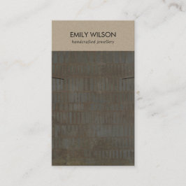クラフトブロンズの灰色の線ネックレスブレスレットディスプレイ 名刺
