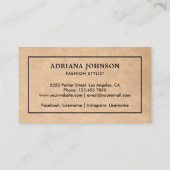 クラフトブ素朴ラック服掛けファッションスタイリスト 名刺 (裏面)