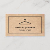 クラフトブ素朴ラック服掛けファッションスタイリスト 名刺 (正面)