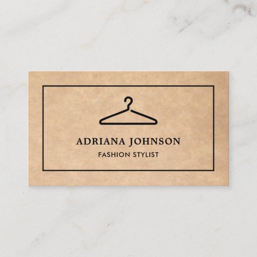 クラフトブ素朴ラック服掛けファッションスタイリスト 名刺 (正面)