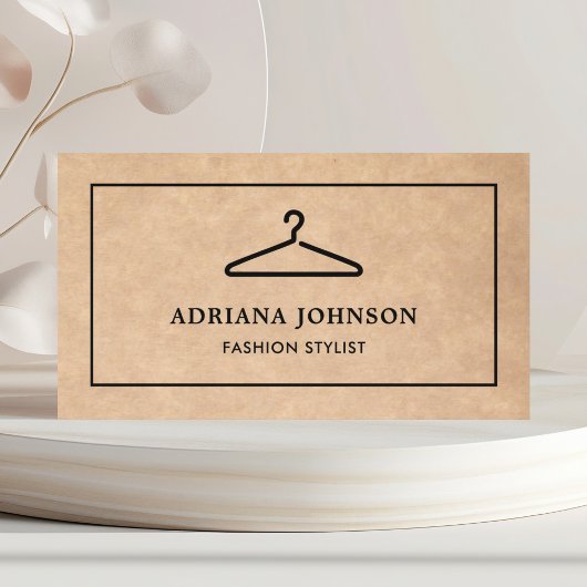クラフトブ素朴ラック服掛けファッションスタイリスト 名刺