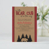 クラフトプライド小さなクマかわいい赤ちゃんシャワー 招待状 (スタンド正面)