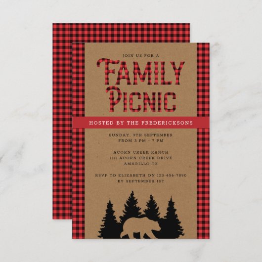 クラフトプライド素朴ファミリーピクニック 招待状 (正面/裏面)