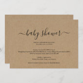 クラフトベビーシャワー招待状 招待状 (正面/裏面)