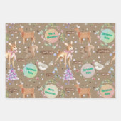 クラフトベビー初めてのクリスマストナカイ追加ベビー名 ラッピングペーパーシート (正面3)