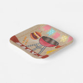 クラフトベビーQグリルベビーシャワー ペーパープレート (傾斜あり)