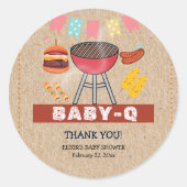 クラフトベビーQグリルベビーシャワー ラウンドシール (正面)