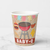 クラフトベビーQグリルベビーシャワー 紙コップ (正面)